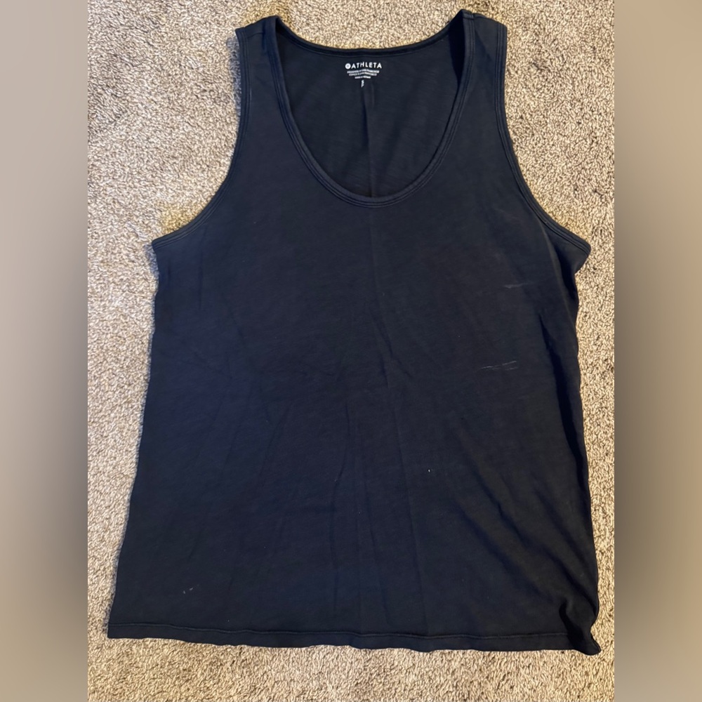 Athleta Black Scoop Tank Top